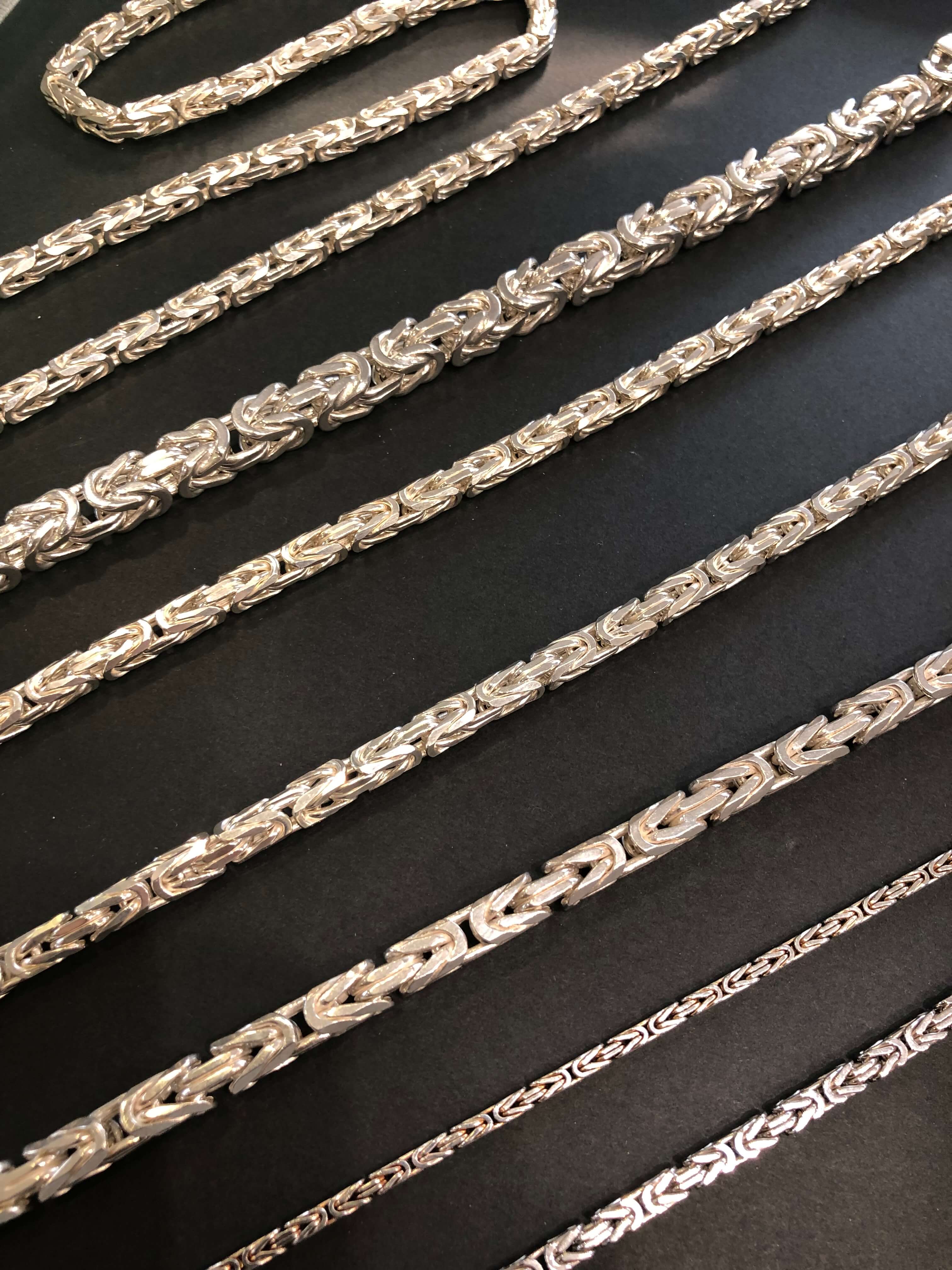 Königskette 925 Sterling Silber Königs Kette Herren massiv Halskette Armband 6mm