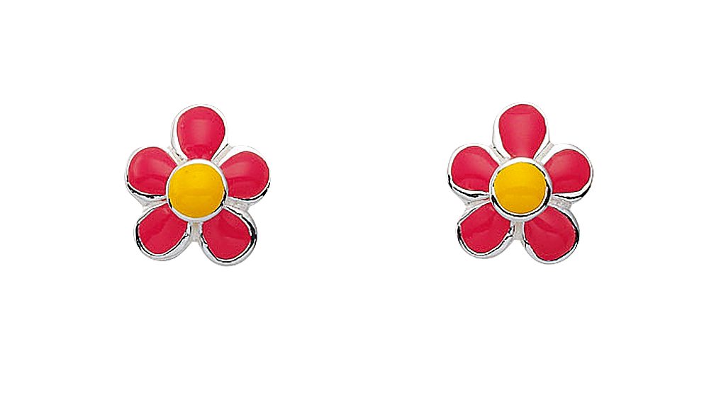 os150232_1 Blüte Ohrstecker aus Silber