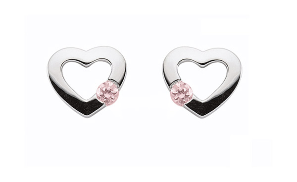os144390 Silber Motive Ohrstecker Herz
