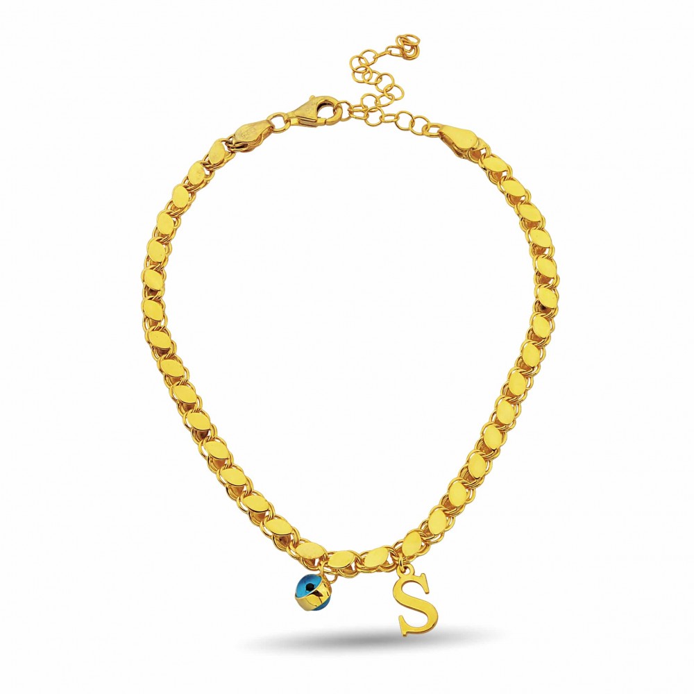 Gersten Buchstaben Armkette mit Nazar