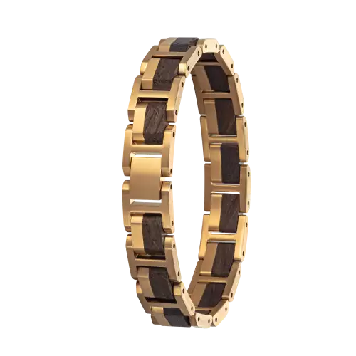 Element Armband Waidzeit Mooreiche goldfarben