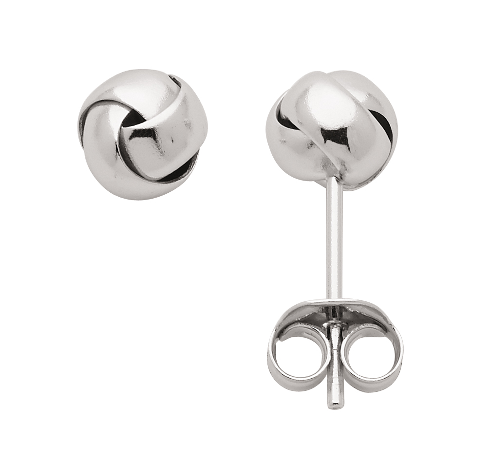 os151224_3 Knoten Ohrstecker aus Silber