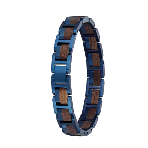Element Armband Waidzeit Walnuss blau