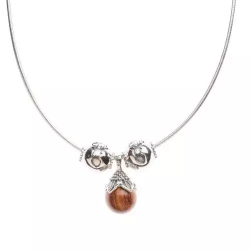 Wildfang Silbercollier Waidzeit Rotes Sandelholz