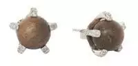 Ohrstecker Waidzeit silber Walnuss