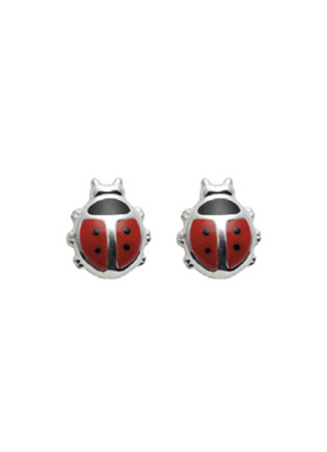 os39754 Marienkäfer Ohrstecker aus Silber