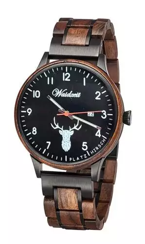 Herrenuhr Waidzeit Hubertus nachtschwarz