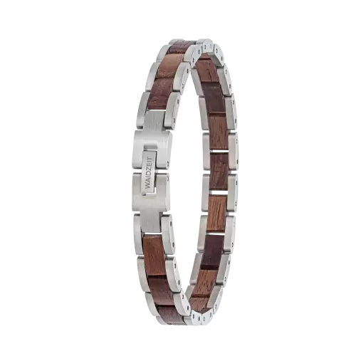 Element Armband Waidzeit Walnuss silberfarben