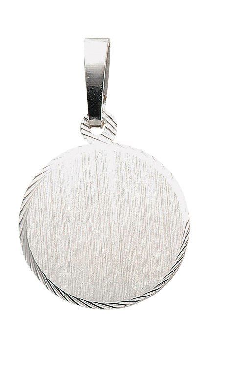 Runde Gravurplatte aus Silber