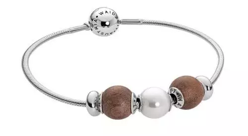 Silberarmband Waidzeit Walnuss