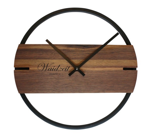 Wanduhr Waidzeit Novum Walnuss
