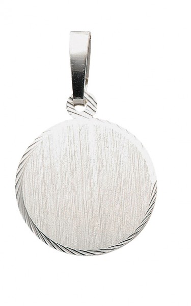 Runde Gravurplatte aus Silber