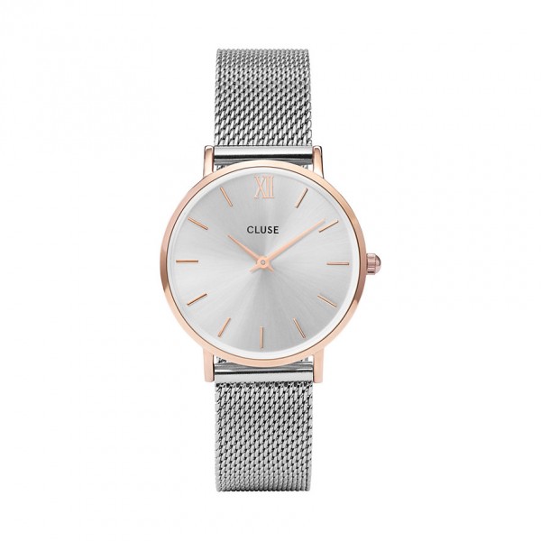 Cluse Armbanduhr für Damen Minuit Mesh Bicolour CW0101203004
