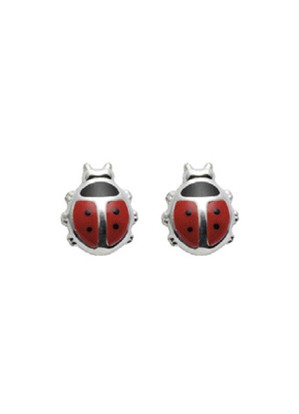 Marienkäfer Ohrstecker aus Silber