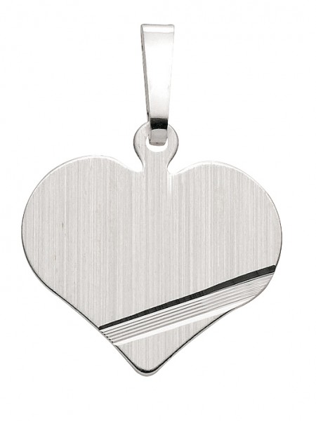 Herz Gravurplatte aus Silber