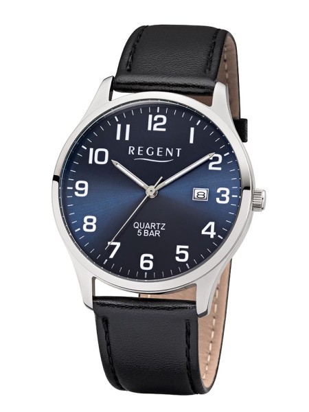 Herrenuhr Regent F-1240 - Armbanduhr Mineralglas Lederarmband deutsche-Uhrenmarke