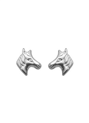Pferdekopf Ohrstecker aus Silber