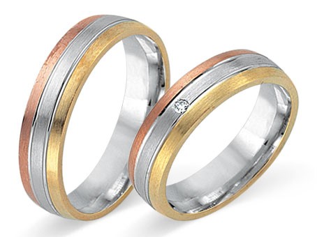 Trauringe 585 Tricolor
