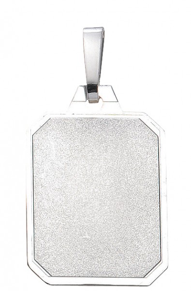 Eckige Gravurplatte aus Silber