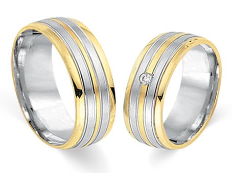Trauringe 333 Bicolor
